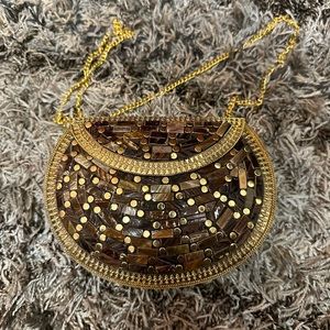 Gold Mosaic Stone Crossbody purse